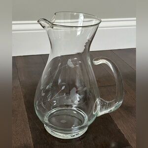 Vintage Princess House Heritage 72 oz Ice Stop clear crystal Glass Pitcher